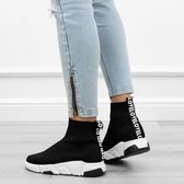 Zwarte sok schoenen voor dames in look -stijl / New Collectie Maat 38