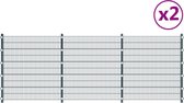 Decoways - Schuttingpanelen 2 stuks 6x2 m 12 m ijzer antracietgrijs