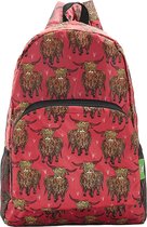 Eco Chic - Backpack - B24RD - Red - Highland Cow*