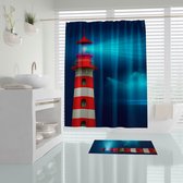 Zethome - Douchegordijn 180x200 cm - Polyester - Badkamer Gordijn - Shower Curtain - Sneldrogend en Anti Schimmel -Wasbaar en Duurzaam - Redhouse