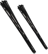 Setje van 120x stuks kabelbinders/tie-wraps zwart 40-50 cm van 7.2 mm breed - Klussen/gereedschap