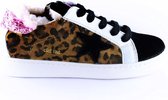 Clic sneaker CL-20453 zwart leo fur-28