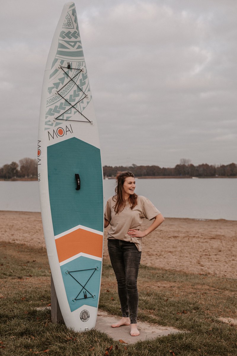 Moai -11'6"- Sup board - Compleet pakket- US Finbox- Fiberglass peddel