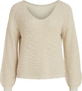 VILA VIPOCA REV L/S V-NECK KNIT TOP Dames Trui - Maat L