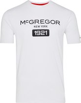 McGregor T-shirt Wit Heren| 100% Katoen | Ronde Hals | Maat M | McGregor New York | Logo op linker Borst
