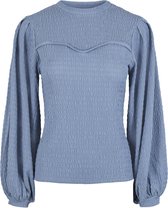 Pieces PCJYTTE LS TOP D2D Dusty Blue Dames - maat XL