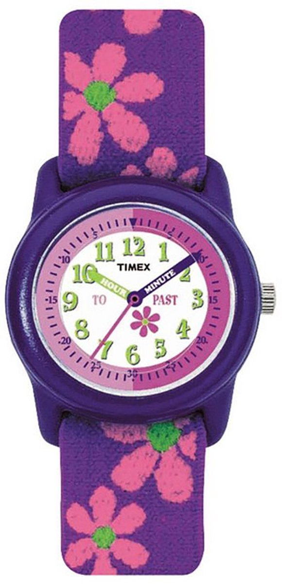 Timex Time Teacher T89022 Horloge - Textiel - Paars - Ø 29 mm