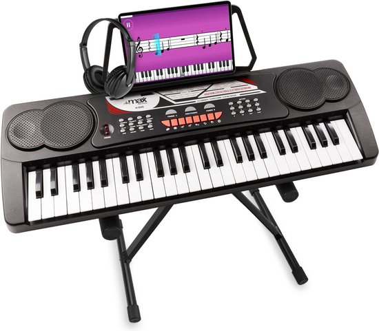 Clavier Piano Électrique Pliable 49 Touches - Portable, Touch Sensitive, Avec Haut-parleurs, Pour Débutants