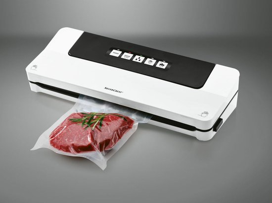 Silvercrest Vacumeermachine Wit - Vacuum water- en luchtdicht te verpakken - 125 W - 3m Folierol