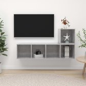 Decoways - 2-delige Tv-meubelset spaanplaat betongrijs
