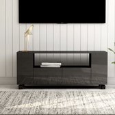 Decoways - Tv-meubel 120x35x43 cm spaanplaat hoogglans grijs