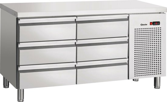 Bartscher Koelwerkbank - 200L - 6 Laden GN 1/1 - 0°C/+10°C - Geforceerd - 1342x700x850/900mm