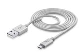 Cellular Line USBDATACLLMUSBS 1m USB A Micro-USB B Zilver USB-kabel