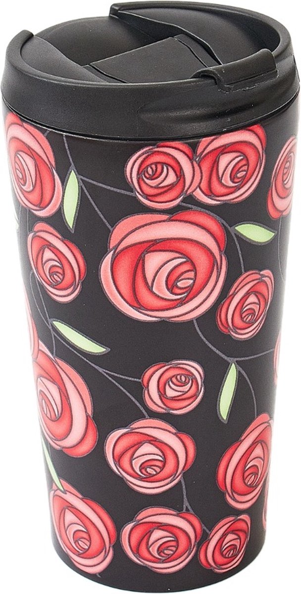 Eco Chic - The Travel Mug (thermosbeker) - N07 - Black - Mackintosh Rose