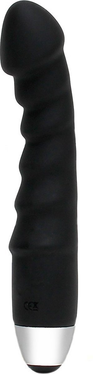 Palma Semi-realistische vibrator - zwart 18 cm