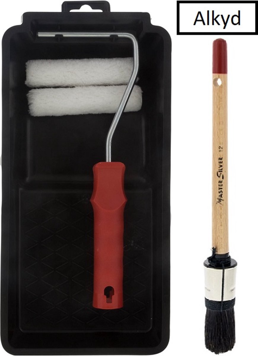 Master Silver aflakset super – alkyd 10 cm 4dlg – incl kwast 12mm alkyd
