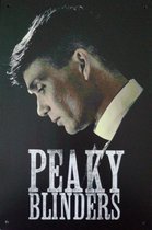 Peaky Blinders Wandbord - Thomas Shelby - Reclamebord - Poster - Mancave Decoratie - Tinnen / Metalen Bordje - 30x20cm - Met Ophangplakkers