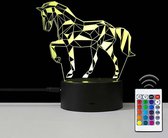 Klarigo®️ Nachtlamp – 3D LED Lamp Illusie – 16 Kleuren – Bureaulamp – Unicorn Lamp – Sfeerlamp – Nachtlampje Kinderen – Creative lamp - Afstandsbediening