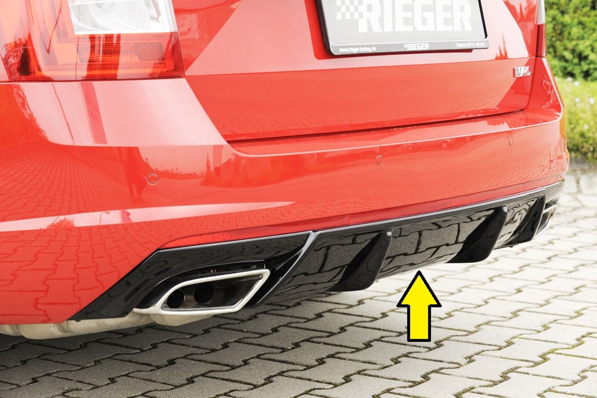 RIEGER - PERFORMANCE DIFFUSER - SKODA OCTAVIA RS 5E - GLOSS BLACK