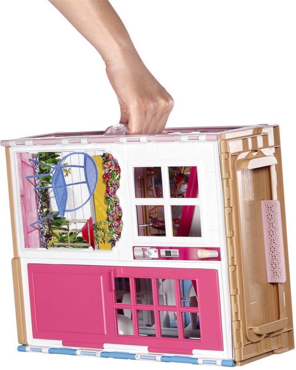 Barbiehuis Barbie twee verdiepingen huis + BONUS Barbiepop | bol.com