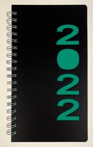 Zakagenda 2022 zwart/groen| 16,5 x 9,5 cm