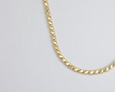 2bs jewelry zilveren dames ketting, Munter chain necklace, 14k goud plated, handmade