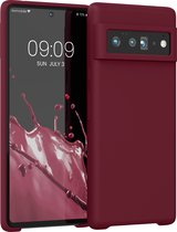 kwmobile telefoonhoesje voor Google Pixel 6 Pro - Hoesje met siliconen coating - Smartphone case in rabarber rood