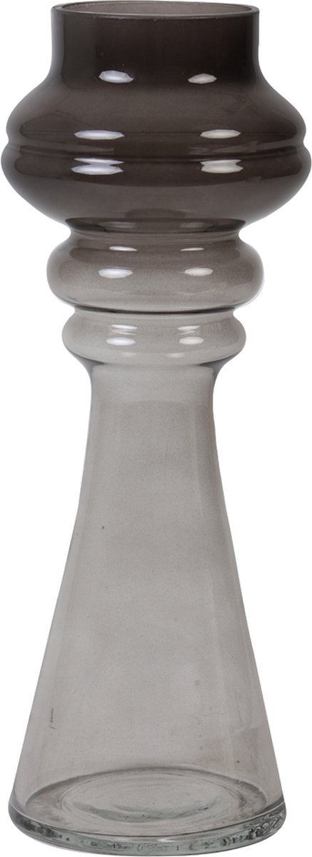 Vaas gerookt glas grijs