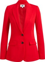 WE Fashion Dames lange blazer met stretch