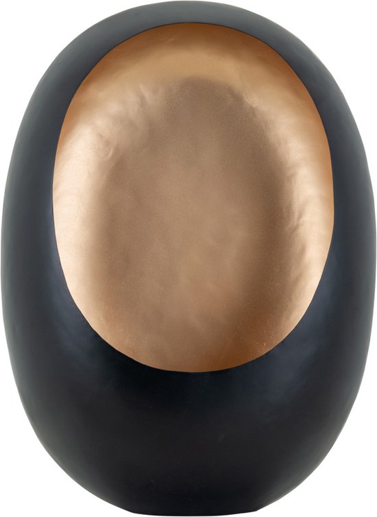 Kandelaar Egg - Standing Egg holder - zwart goud - 60 cm hoog - groot