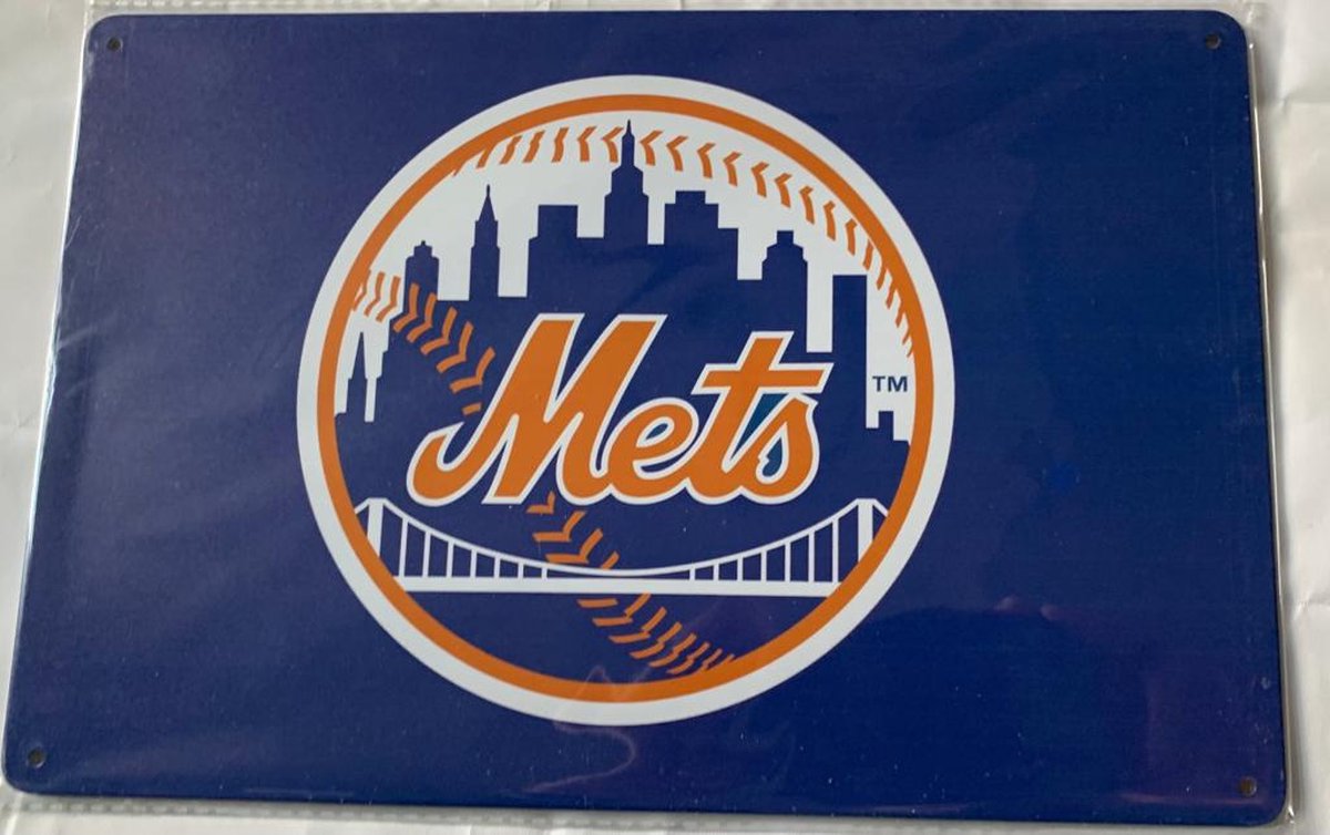USArticlesEU - Metalen kentekenplaat -New York Mets - NY - New York Honkbal - 1 - Baseball - MLB - license plate - decor - muurplaat - americana