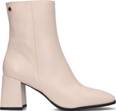 Notre-V 51533 Enkellaarsjes - Enkelboots met rits - Dames - Wit - Maat 40