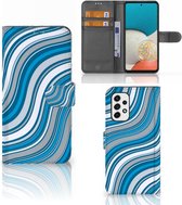 Book Case Geschikt voor Samsung Galaxy A53 Hoesje Waves Blue