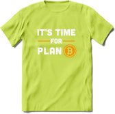 It's Time For Plan B - Crypto T-Shirt Kleding Cadeau | Dames / Heren / Unisex | Bitcoin / Ethereum shirt | Grappig Verjaardag kado | BTC Tshirt Met Print | - Groen - L