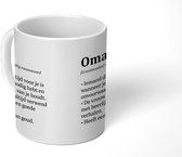 Mok - Koffiemok - Woordenboek - Quotes - 'Oma' - Spreuken - Mokken - 350 ML - Beker - Koffiemokken - Theemok - Mok met tekst