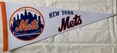 USArticlesEU - New York Mets - NY Mets - MLB - Vaantje - Baseball - Honkbal - Sportvaantje - Pennant - Wimpel - Vlag - 31 x 72 cm - White Mets