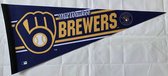 USArticlesEU - Milwaukee Brewers - MLB - Vaantje - Baseball - Honkbal - Sportvaantje - Pennant - Wimpel - Vlag - 31 x 72 cm