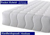 1-Persoons BAMBOO Matras -POCKET HYBRID 7 ZONE 25 CM- Gemiddeld ligcomfort - 80x220/25