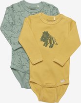 Minymo 2 delige set rompers organic cotton dino maat 56