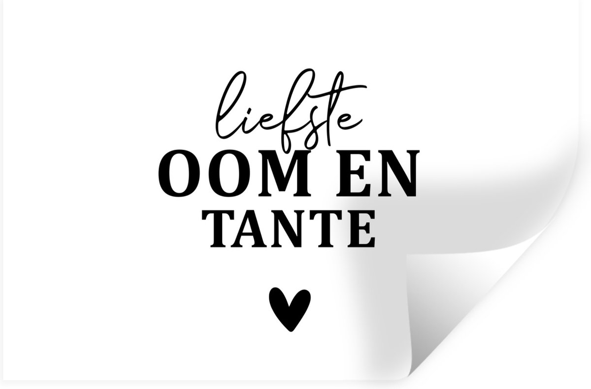 Muurstickers - Sticker Folie - Spreuken - 'Liefste oom en tante' - Quotes - 120x80 cm - Pl
