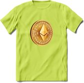 Ethereum Coin - Crypto T-Shirt Kleding Cadeau | Dames / Heren / Unisex | Bitcoin / Ethereum shirt | Grappig Verjaardag kado | BTC Tshirt Met Print | - Groen - M