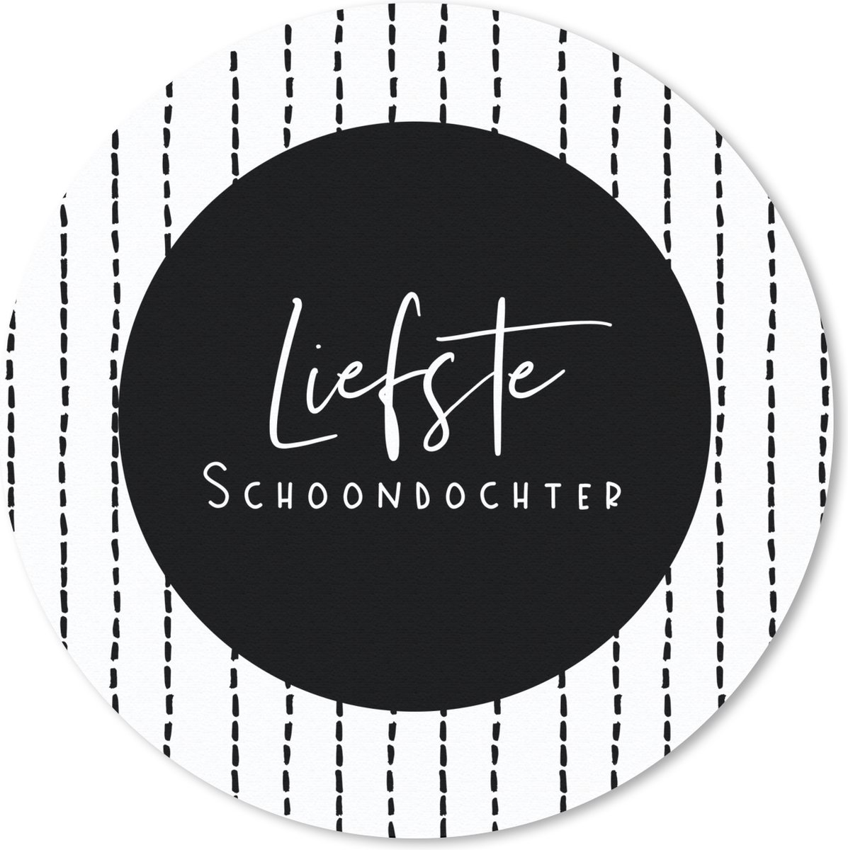 Muismat rond 20x20 cm - Mousepad Schoondochter - Design - Familie - Ronde muismatten