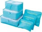 Packing Cubes - Bagage Organizer Set - 6 Stuks - Licht Blauw