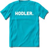 Hodler - Crypto T-Shirt Kleding Cadeau | Dames / Heren / Unisex | Bitcoin / Ethereum shirt | Grappig Verjaardag kado | BTC Tshirt Met Print | - Blauw - M