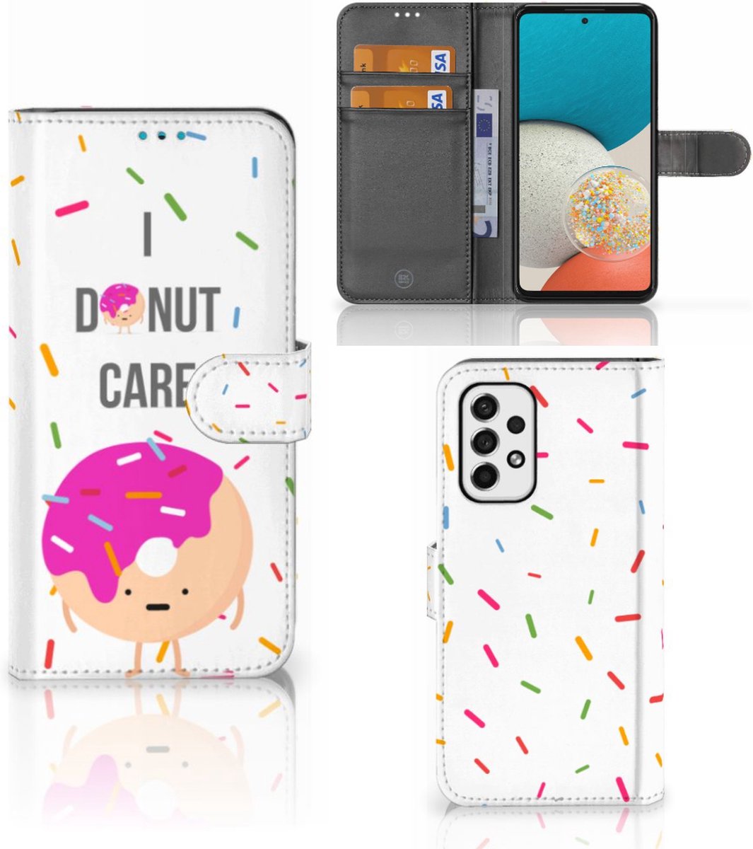 Samsung Galaxy A53 Book Cover Donut Roze