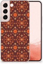 Smartphone hoesje Geschikt voor Samsung Galaxy S22 Leuk Case Batik Brown