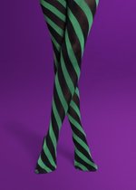 Happy Socks - Panty - Maat L - Groen - Diagonaal Gestreept