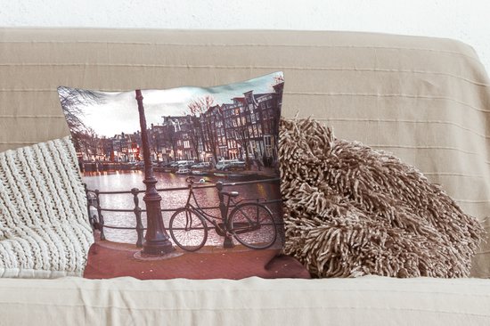 Sierkussens - Kussentjes Woonkamer - 50x50 cm - Amsterdam in de schemering