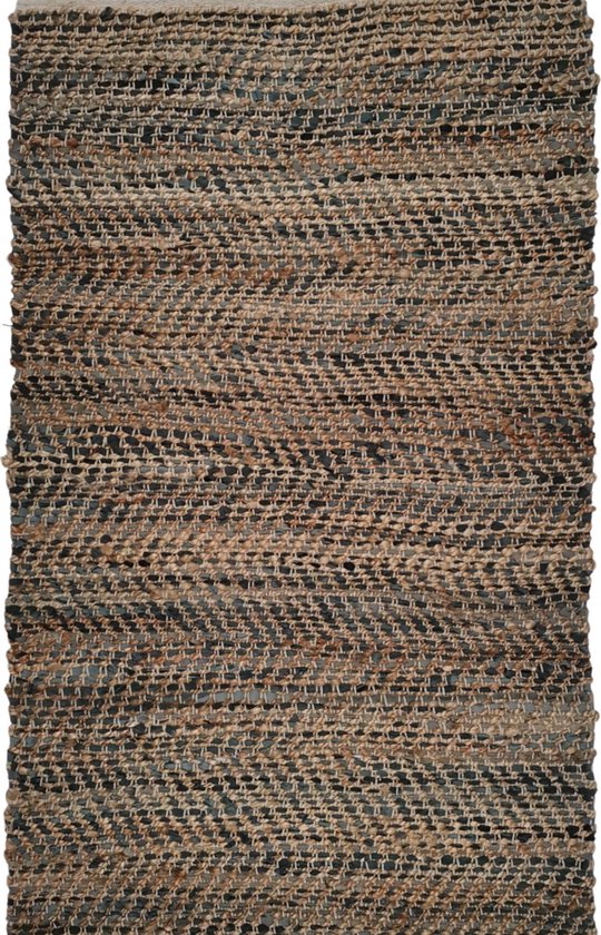 Rocaflor - Vloerkleed - Jute - Gerecycled leer - Grijs - 160x230cm