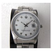 Animoo - Stijlvol horloge - zilverkleurig - met datum - crystal glas